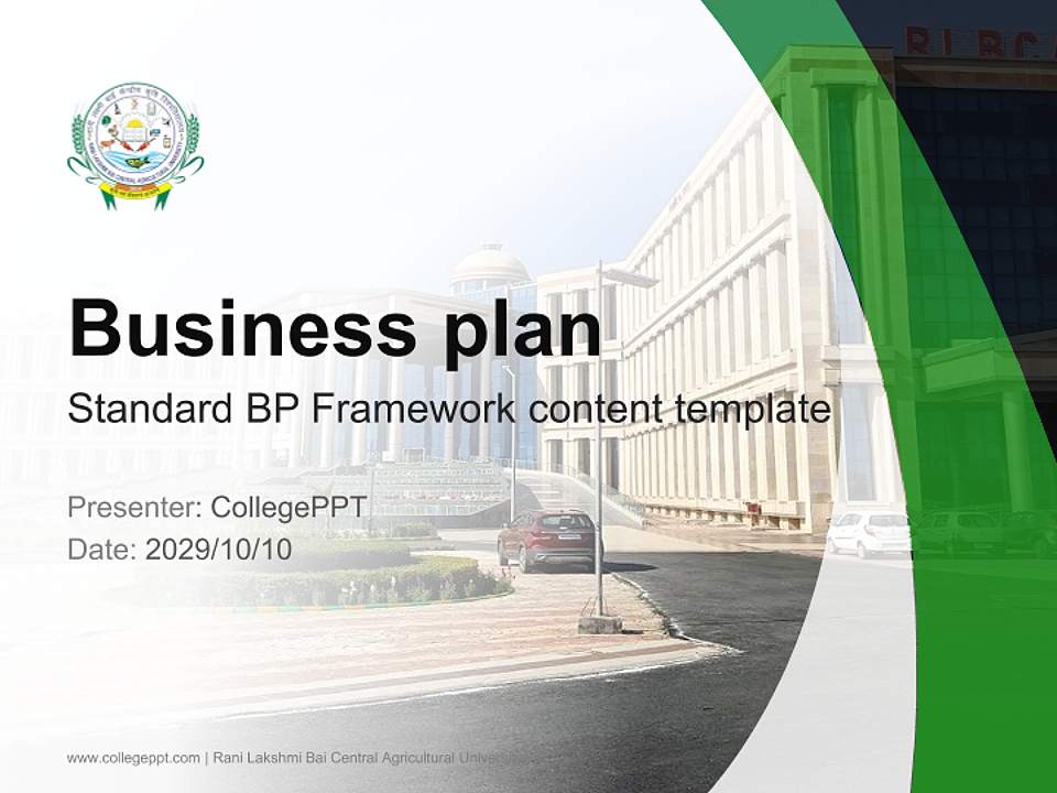 Rani Lakshmi Bai Central Agricultural University Competition/Entrepreneurship Contest PPT Template4:3 ratio PPT effect preview image9