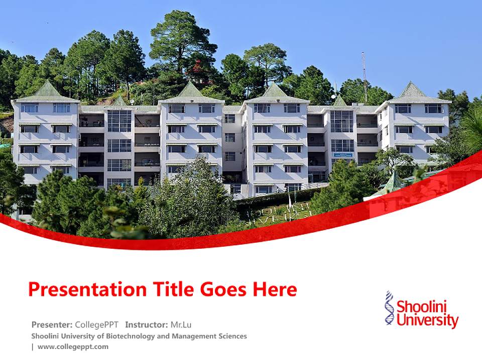 Shoolini University of Biotechnology and Management Sciences Course/Courseware Creation PPT Template4:3 ratio PPT effect preview image5