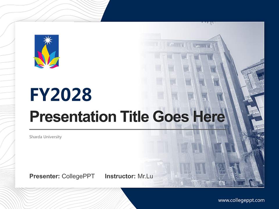 Sharda University Academic Presentation/Research Findings Report PPT Template4:3 ratio PPT effect preview image5
