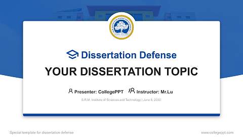 S.R.M. Institute of Sciences and Technology Graduation Thesis Defense PPT Template