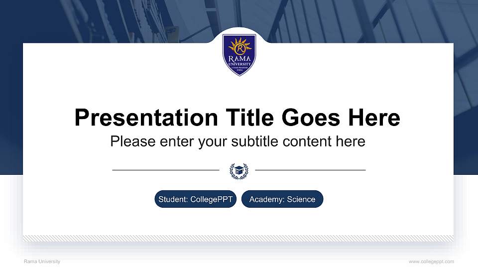 Rama University National Scholarship Defense PPT Template16:9 ratio PPT effect preview image