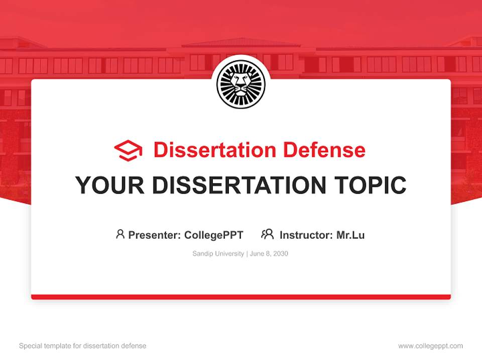 Sandip University Graduation Thesis Defense PPT Template4:3 ratio PPT effect preview image7