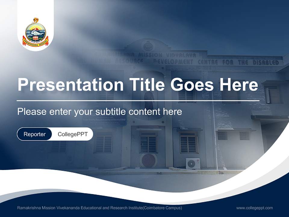 Ramakrishna Mission Vivekananda Educational and Research Institute(Coimbatore Campus) Lecture Sharing and Networking Event PPT Template4:3 ratio PPT effect preview image4