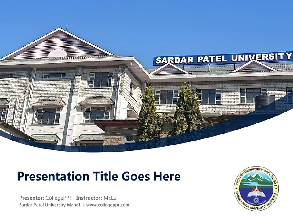 Sardar Patel University Mandi Course/Courseware Creation PPT Template4:3 ratio PPT effect preview image5