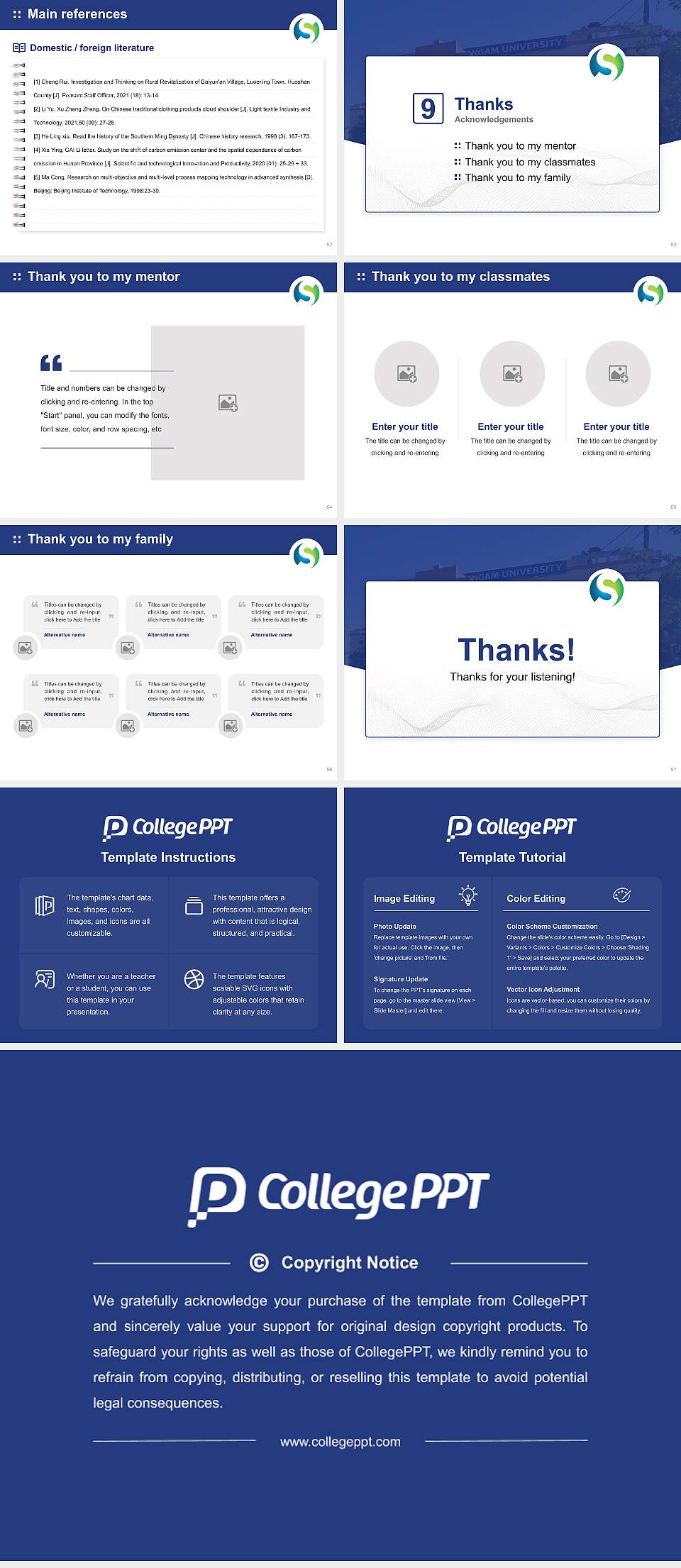 Sangam University Graduation Thesis Defense PPT Template4:3 ratio PPT effect preview image7