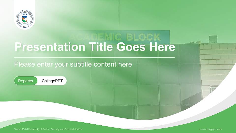 Sardar Patel University of Police, Security and Criminal Justice Lecture Sharing and Networking Event PPT Template16:9 ratio PPT effect preview image