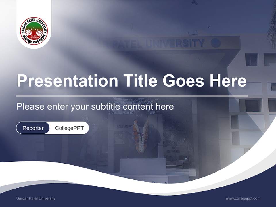 Sardar Patel University Lecture Sharing and Networking Event PPT Template4:3 ratio PPT effect preview image4