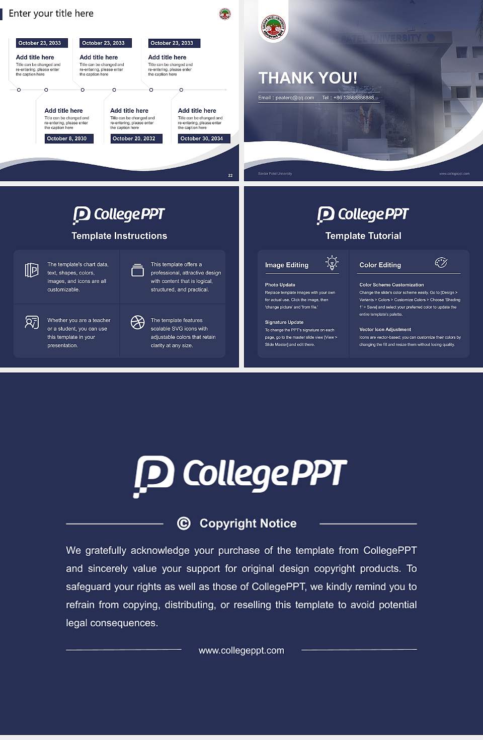 Sardar Patel University Lecture Sharing and Networking Event PPT Template4:3 ratio PPT effect preview image4
