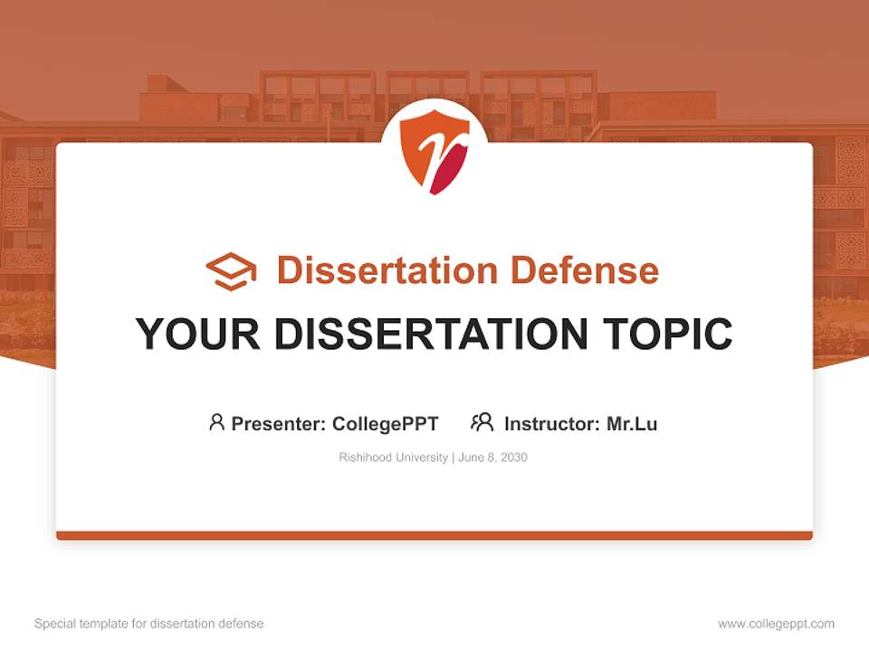 Rishihood University Graduation Thesis Defense PPT Template4:3 ratio PPT effect preview image7