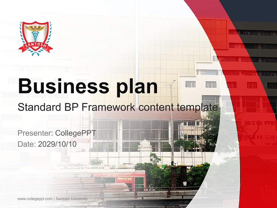 Santosh University Competition/Entrepreneurship Contest PPT Template4:3 ratio PPT effect preview image9