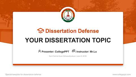Sant Gahira Guru Vishwavidyalaya Graduation Thesis Defense PPT Template