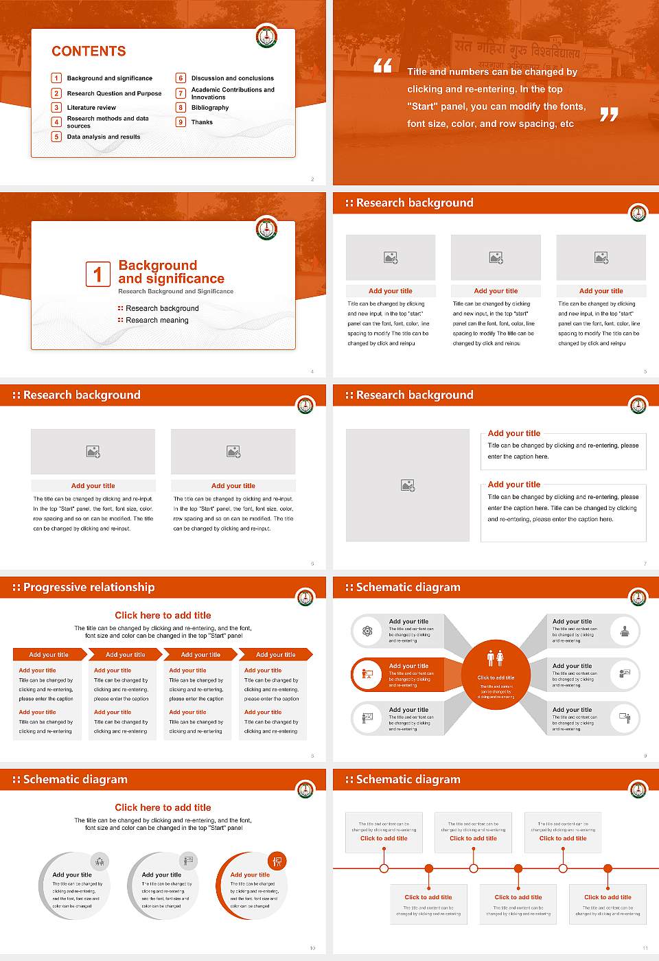 Sant Gahira Guru Vishwavidyalaya Graduation Thesis Defense PPT Template16:9 ratio PPT effect preview image2