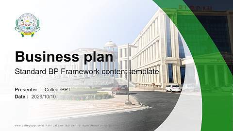 Rani Lakshmi Bai Central Agricultural University Competition/Entrepreneurship Contest PPT Template
