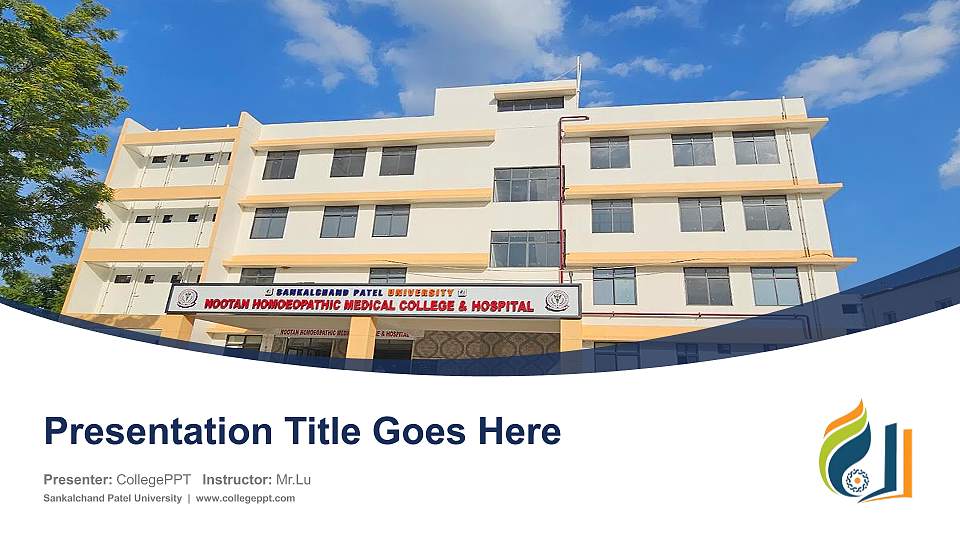 Sankalchand Patel University Course/Courseware Creation PPT Template16:9 ratio PPT effect preview image
