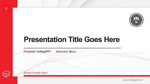 Sandip University, Sijoul Thesis Proposal/Graduation Defense PPT Template