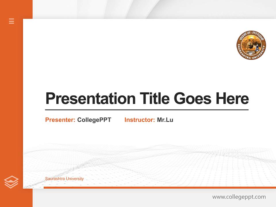 Saurashtra University Thesis Proposal/Graduation Defense PPT Template4:3 ratio PPT effect preview image5