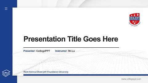 Ram Krishna Dharmarth Foundation University Thesis Proposal/Graduation Defense PPT Template