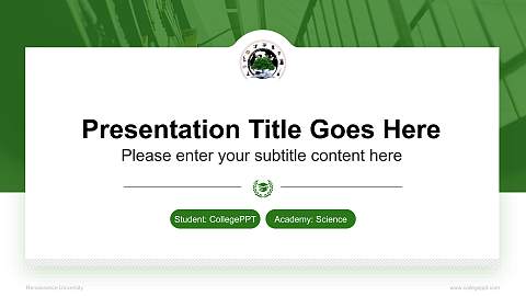 Renaissance University National Scholarship Defense PPT Template