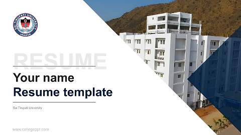 Sai Tirupati University Resume PPT Template
