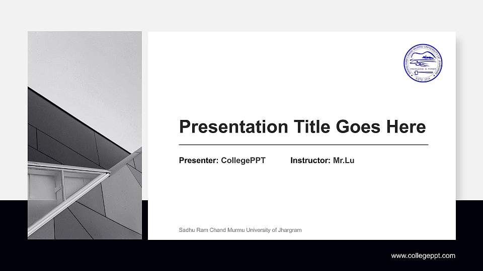Sadhu Ram Chand Murmu University of Jhargram General PPT Template16:9 ratio PPT effect preview image