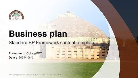 Sanchi University of Buddhist-Indic Studies Competition/Entrepreneurship Contest PPT Template