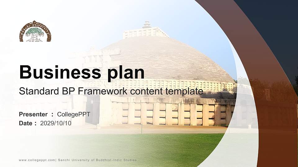 Sanchi University of Buddhist-Indic Studies Competition/Entrepreneurship Contest PPT Template16:9 ratio PPT effect preview image1