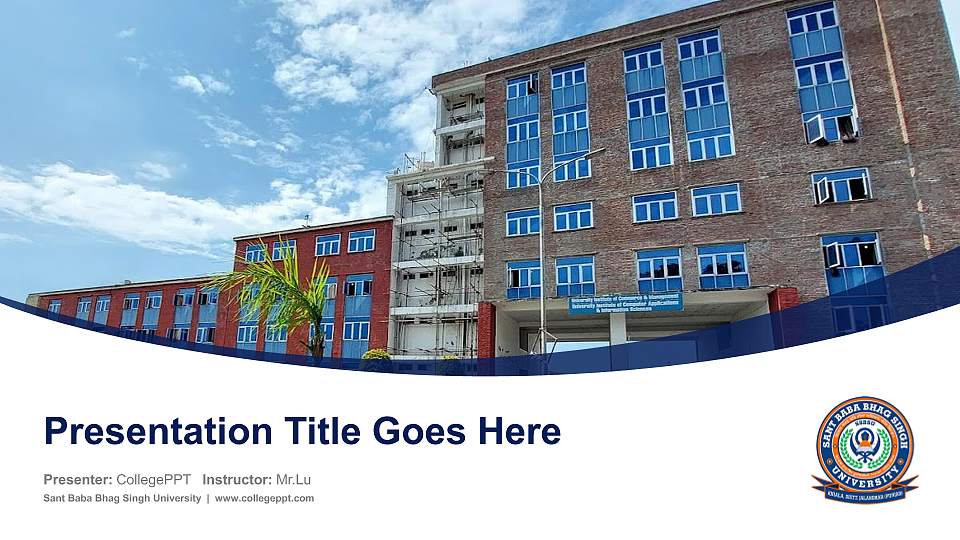 Sant Baba Bhag Singh University Course/Courseware Creation PPT Template16:9 ratio PPT effect preview image