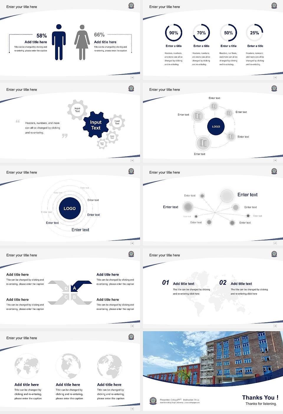 Sant Baba Bhag Singh University Course/Courseware Creation PPT Template16:9 ratio PPT effect preview image4