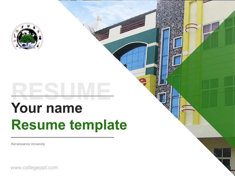 Renaissance University Resume PPT Template4:3 ratio PPT effect preview image5