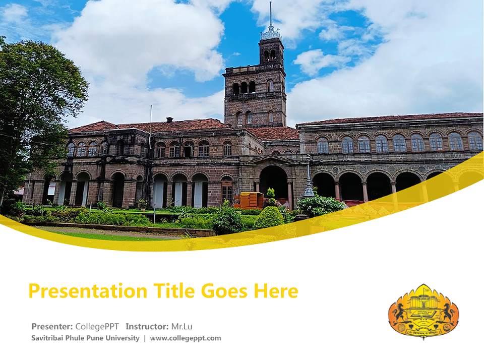 Savitribai Phule Pune University Course/Courseware Creation PPT Template4:3 ratio PPT effect preview image5