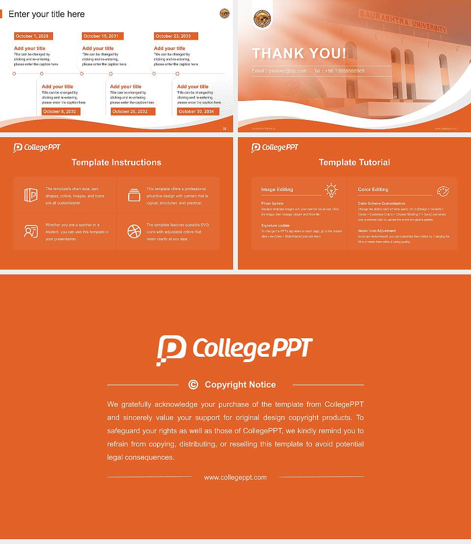Saurashtra University Lecture Sharing and Networking Event PPT Template16:9 ratio PPT effect preview image4