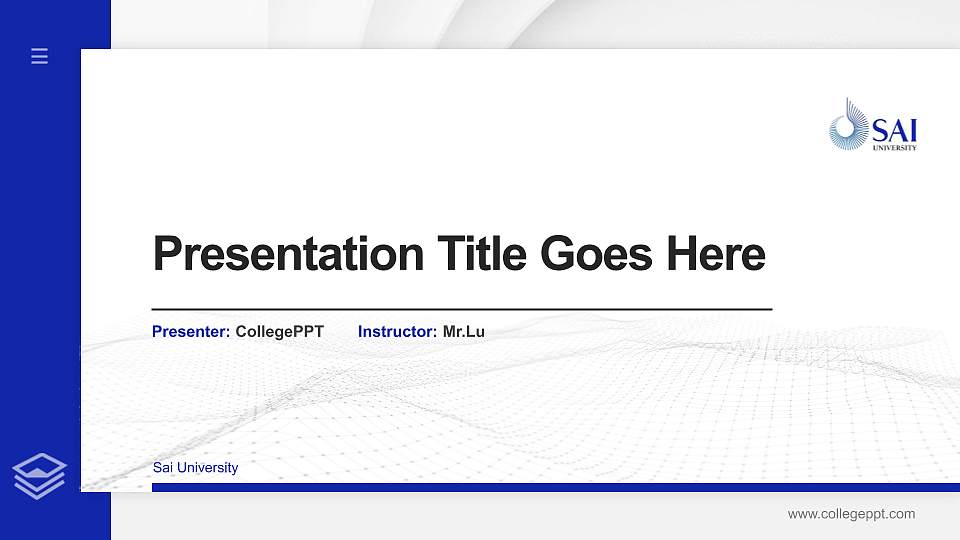 Sai University Thesis Proposal/Graduation Defense PPT Template16:9 ratio PPT effect preview image