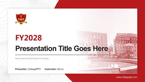 Sanjeev Agrawal Global Educational University Academic Presentation/Research Findings Report PPT Template
