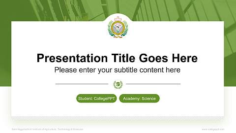 Sam Higginbottom Institute of Agriculture, Technology & Sciences National Scholarship Defense PPT Template