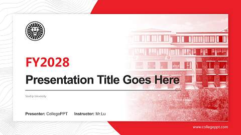 Sandip University Academic Presentation/Research Findings Report PPT Template