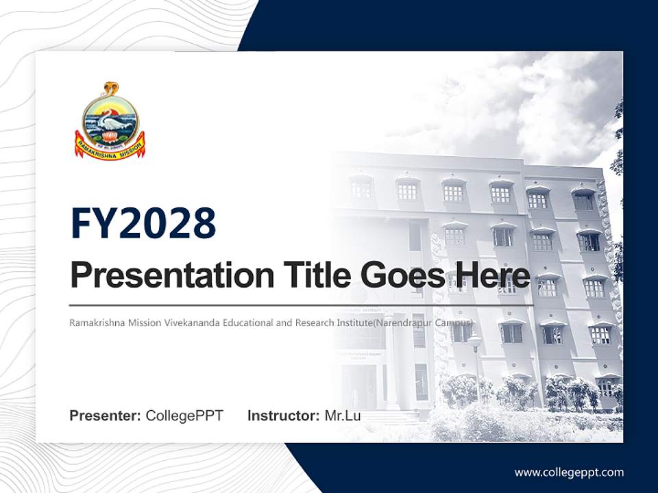 Ramakrishna Mission Vivekananda Educational and Research Institute(Narendrapur Campus) Academic Presentation/Research Findings Report PPT Template4:3 ratio PPT effect preview image5