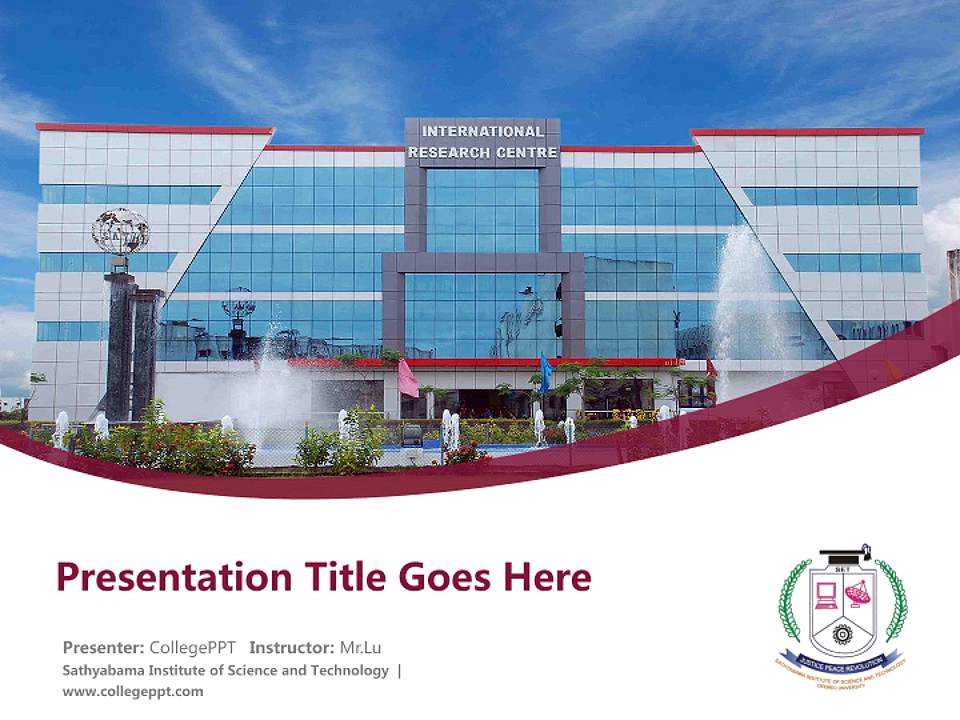 Sathyabama Institute of Science and Technology Course/Courseware Creation PPT Template4:3 ratio PPT effect preview image5