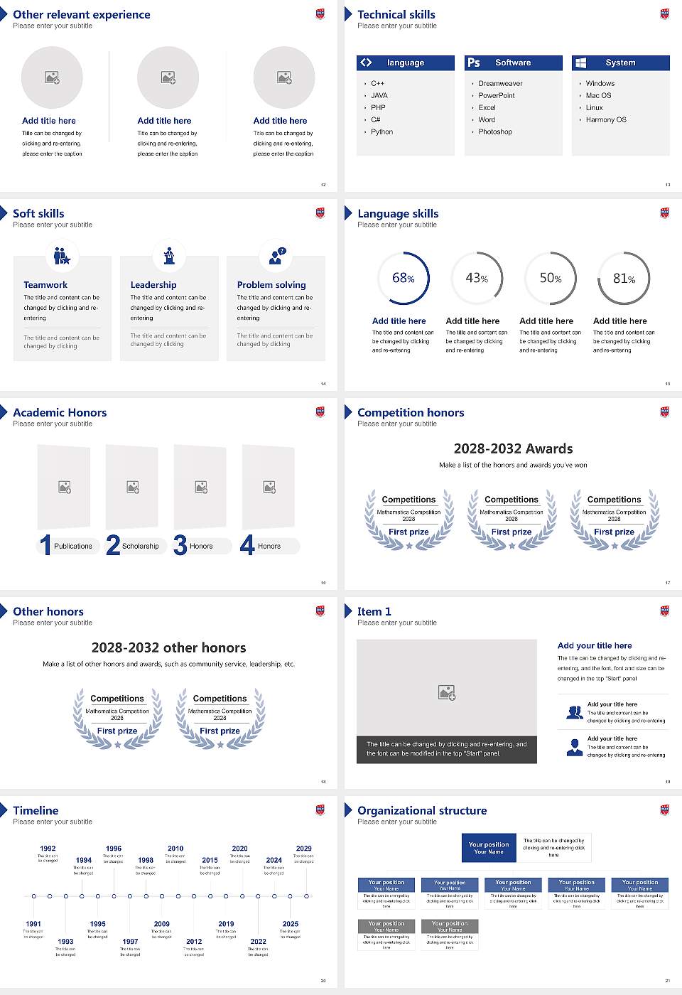 RKDF University Resume PPT Template16:9 ratio PPT effect preview image3