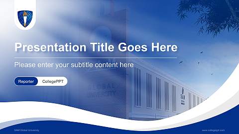 SAM Global University Lecture Sharing and Networking Event PPT Template