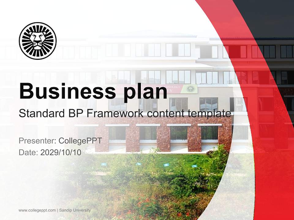 Sandip University Competition/Entrepreneurship Contest PPT Template4:3 ratio PPT effect preview image9