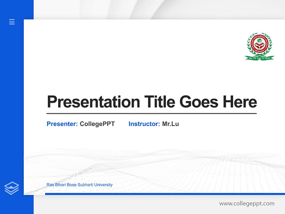 Ras Bihari Bose Subharti University Thesis Proposal/Graduation Defense PPT Template4:3 ratio PPT effect preview image5
