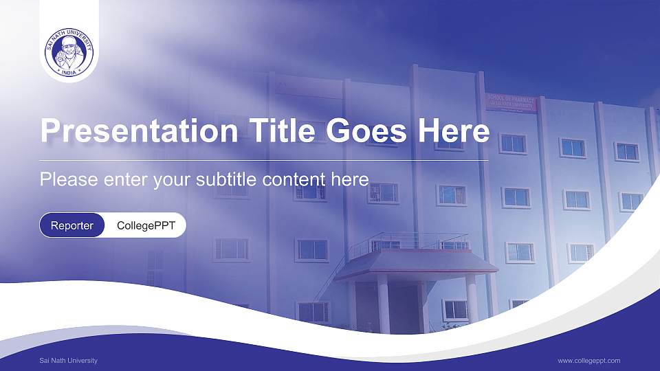 Sai Nath University Lecture Sharing and Networking Event PPT Template16:9 ratio PPT effect preview image