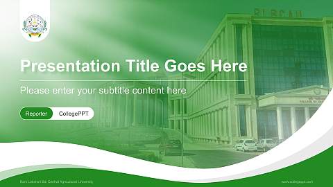 Rani Lakshmi Bai Central Agricultural University Lecture Sharing and Networking Event PPT Template