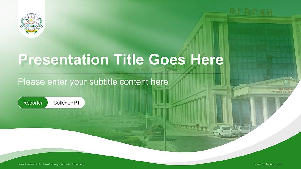 Rani Lakshmi Bai Central Agricultural University Lecture Sharing and Networking Event PPT Template16:9 ratio PPT effect preview image