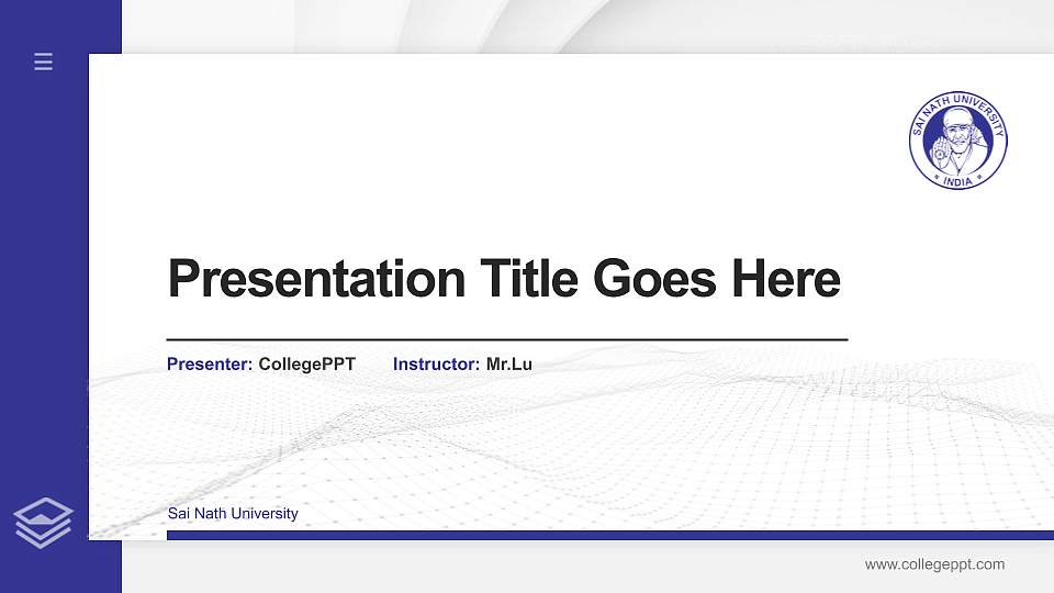 Sai Nath University Thesis Proposal/Graduation Defense PPT Template16:9 ratio PPT effect preview image