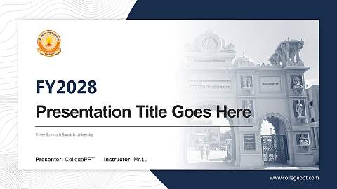 Shree Somnath Sanskrit University Academic Presentation/Research Findings Report PPT Template