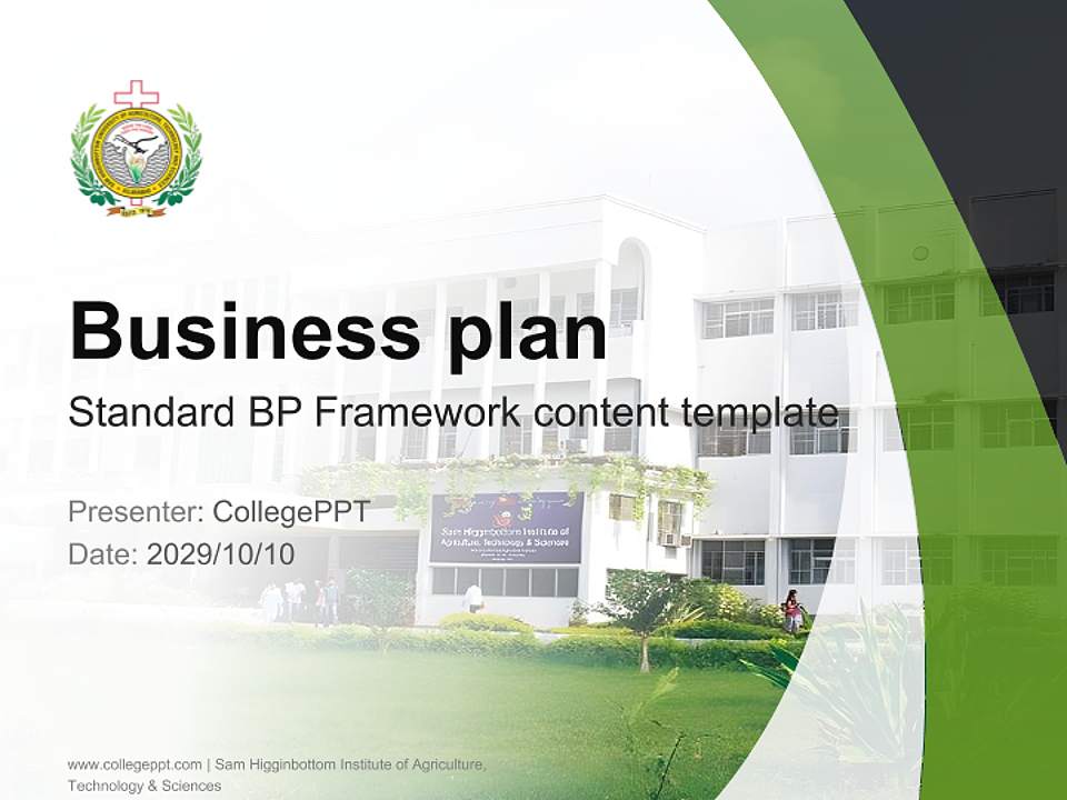 Sam Higginbottom Institute of Agriculture, Technology & Sciences Competition/Entrepreneurship Contest PPT Template4:3 ratio PPT effect preview image9