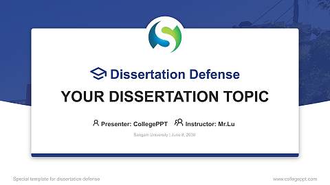 Sangam University Graduation Thesis Defense PPT Template