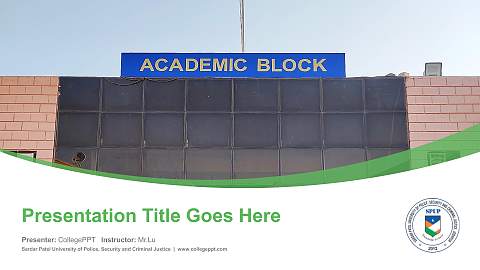 Sardar Patel University of Police, Security and Criminal Justice Course/Courseware Creation PPT Template