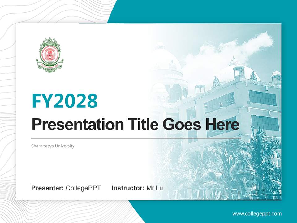 Sharnbasva University Academic Presentation/Research Findings Report PPT Template4:3 ratio PPT effect preview image5